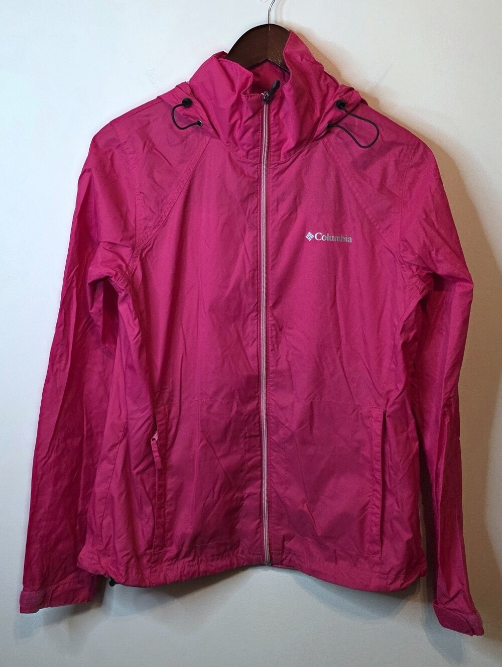 Columbia Switchback II Rain Jacket Pink Windbreaker Size Medium Style 1494881